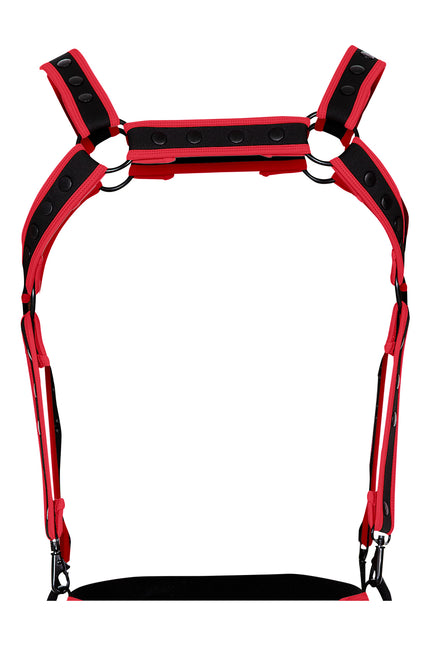 schwarz/roter Brust-Harness 05 - OS
