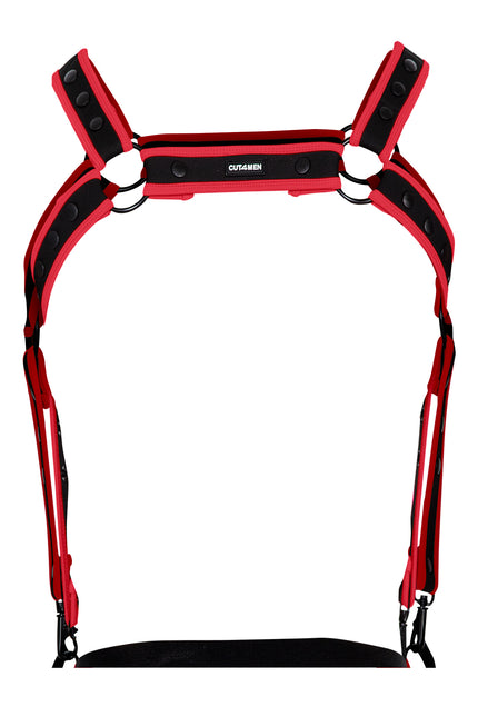 schwarz/roter Brust-Harness 05 - OS