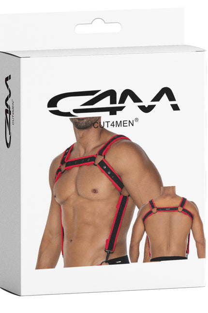 schwarz/roter Brust-Harness 05 - OS